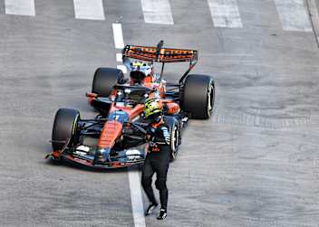 Lando Norris blieb im FP2 mit einem Problem liegen