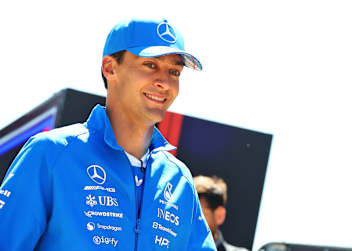 George Russell in Silverstone
