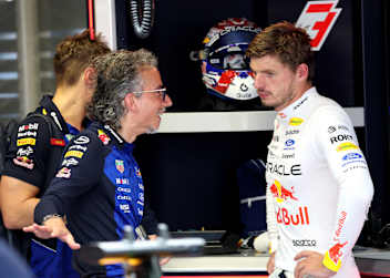 Laurent Mekies und Max Verstappen