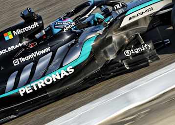 George Russell im Mercedes