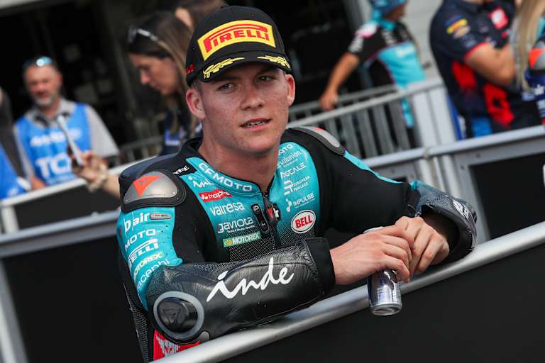 Daniel Holgado nach dem Rennen auf dem Sachsenring