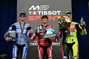 Top-3 vom MotoGP-Sprint: Alex Marquez, Marc Marquez, Fabio Di Giannantonio