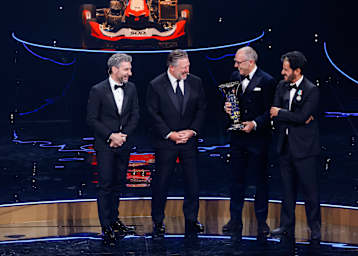 Andrea Stella, Zak Brown, Stefano Domenicali und Mohammed Ben Sulayem