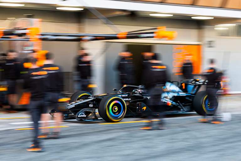 Das McLaren-Duo Piastri und Norris drehte beim Test in Barcelona 291 Runden