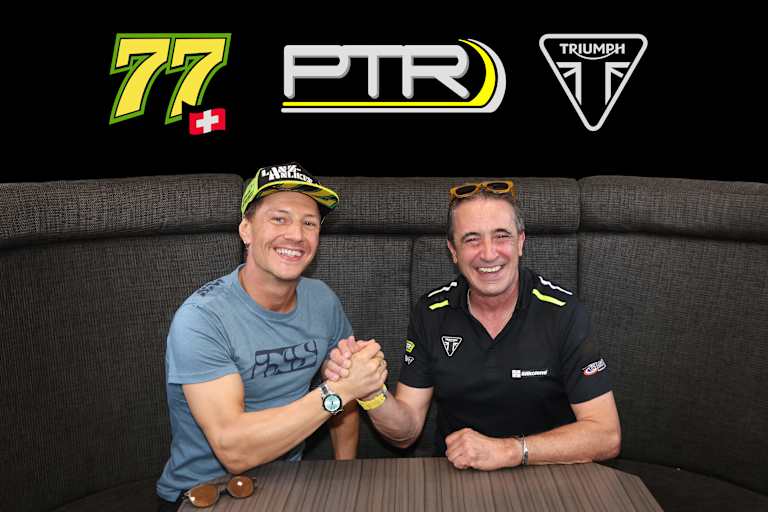Dominique Aegerter (li.) mit Teamchef Simon Buckmaster