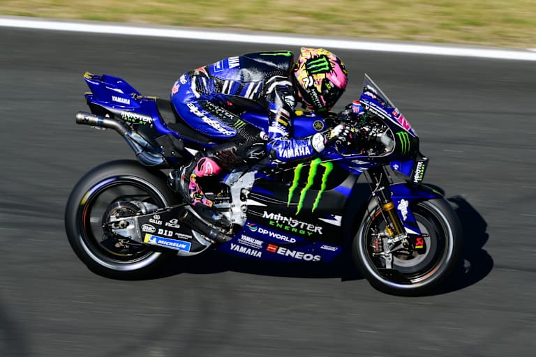 Fabio Quartararo presste seine Yamaha voll aus