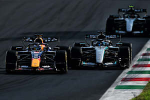 Max Verstappen lieferte sich Duelle mit Mercedes, wurde am Ende Dritter