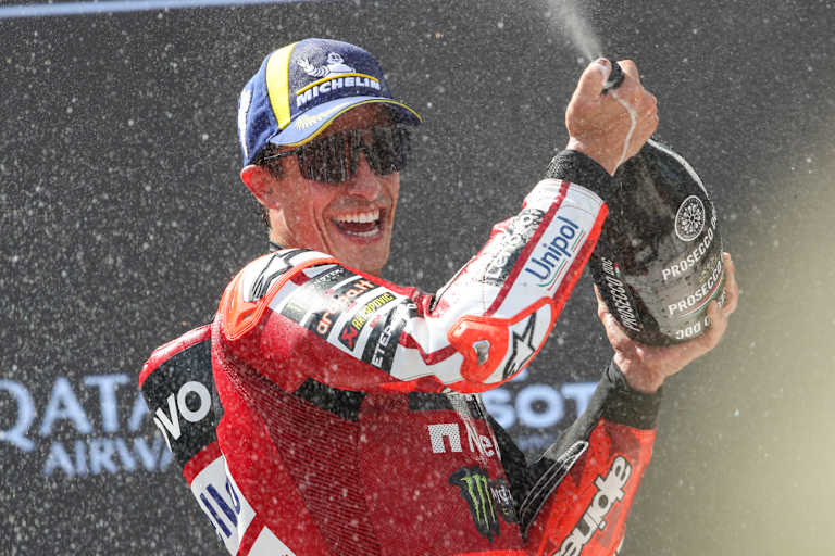 Marc Marquez nach seinem 100. GP-Sieg