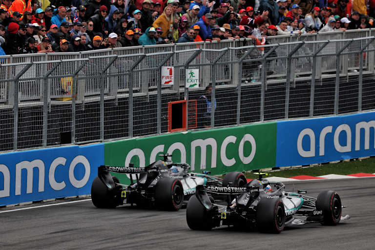 George Russell und Kimi Antonelli kämpften im Kanada-GP hart gegeneinander