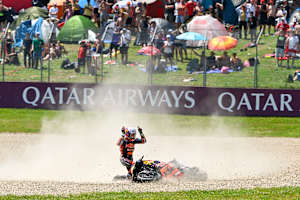 Enea Bastianini war nach seinem Crash verärgert