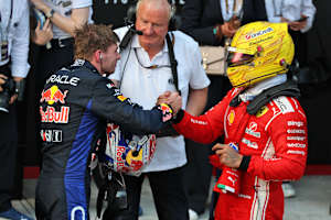 Max Verstappen und Lewis Hamilton
