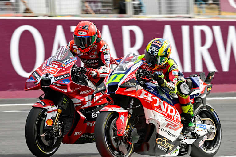 Kampf um den finalen Punkt: Im Sprint fehlte nicht viel zu Marc Marquez