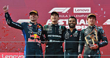 Max Verstappen (links) nach Platz 2 beim Österreich-GP