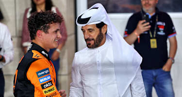 Formel-1-Weltmeister Lando Norris und FIA-Chef Mohammed Ben Sulayem