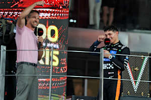 Button durfte Norris gleich nach seinem Titeltriumph interviewen