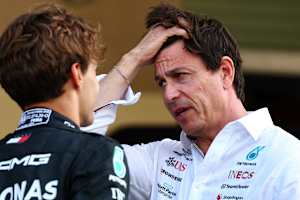 George Russell und Toto Wolff