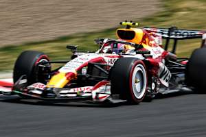 Liam Lawson im Racing Bulls-Rennwagen in Suzuka