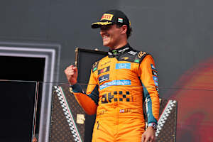 Formel-1-Champion Lando Norris war nach dem Sieg in Ungarn bester Laune