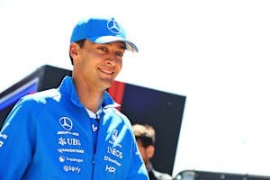 George Russell in Silverstone