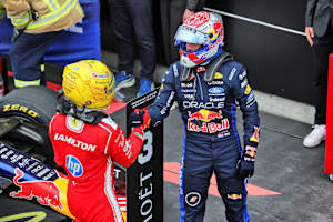 Lewis Hamilton und Max Verstappen