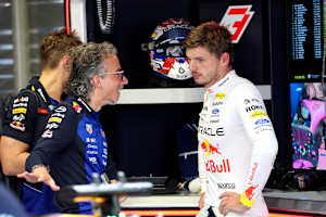 Laurent Mekies und Max Verstappen
