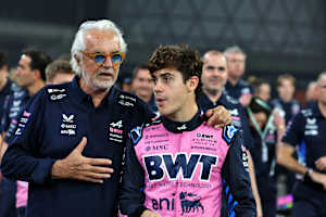 Alpine-Chef Flavio Briatore und Franco Colapinto