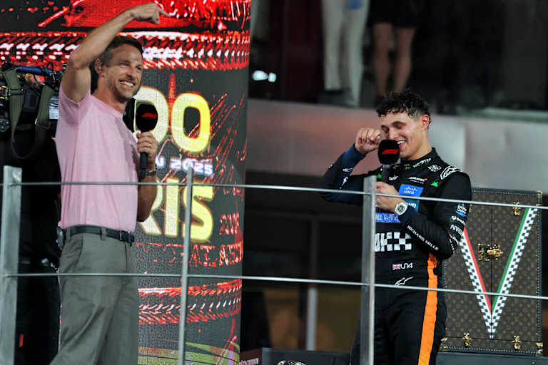 Button durfte Norris gleich nach seinem Titeltriumph interviewen