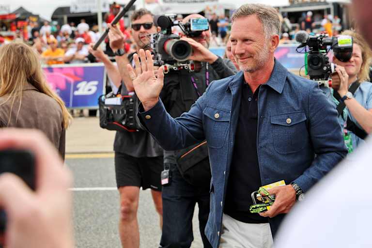 In Silverstone war Christian Horner als Gast im F1-Fahrerlager unterwegs
