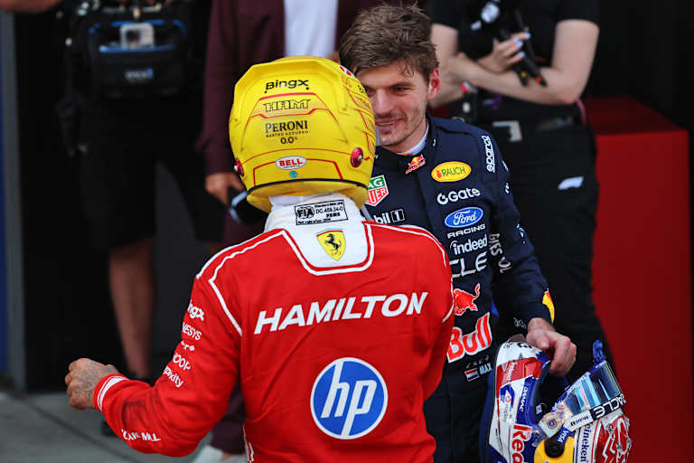Lewis Hamilton und Max Verstappen