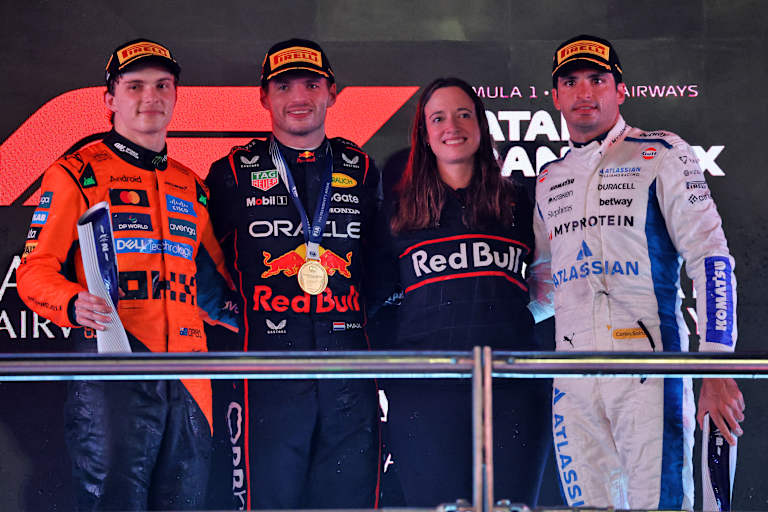 Hannah Schmitz vertrat in Katar Red Bull Racing auf dem Podium