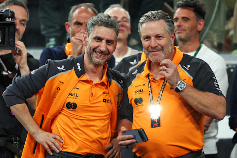 McLaren-Teamchef Andrea Stella und CEO Zak Brown