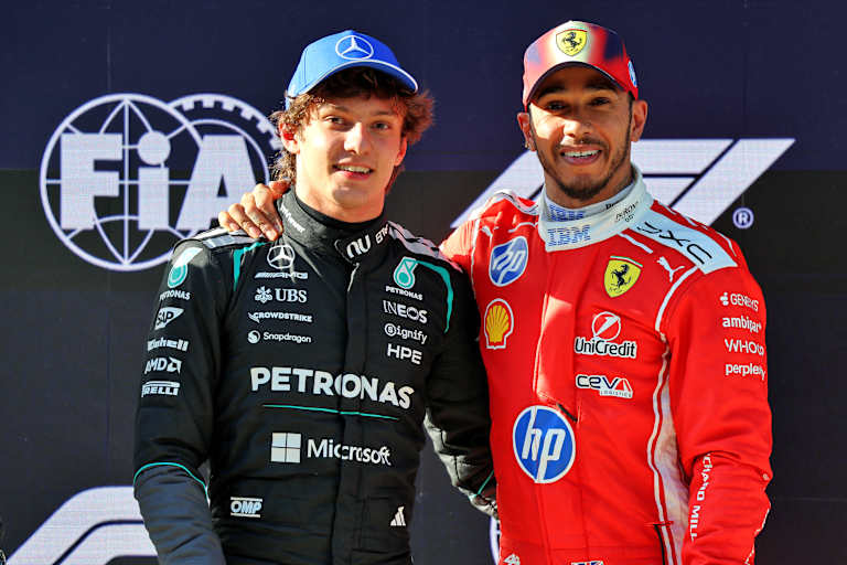 Kimi Antonelli und Lewis Hamilton