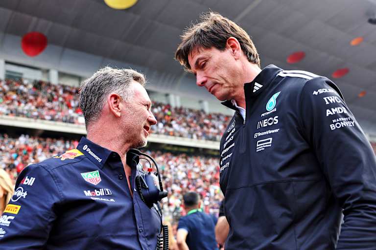 Christian Horner und Toto Wolff in China 2025