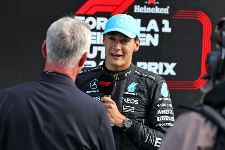 David Coulthard mit George Russell