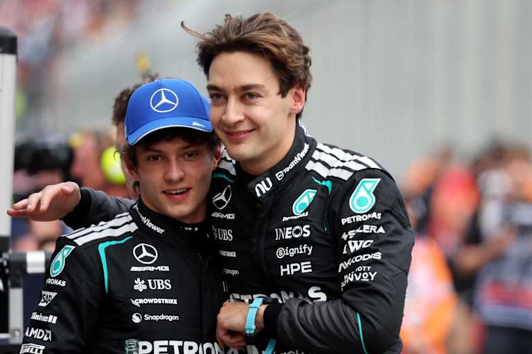 Kimi Antonelli und George Russell