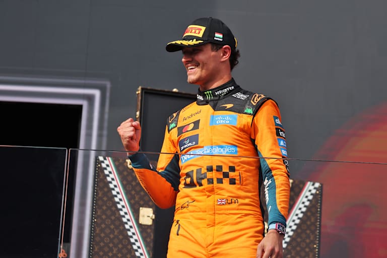Formel-1-Champion Lando Norris war nach dem Sieg in Ungarn bester Laune