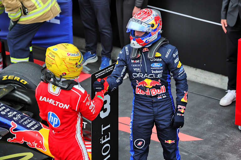 Lewis Hamilton und Max Verstappen