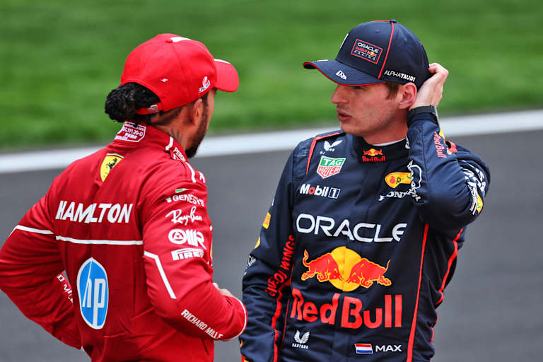 Lewis Hamilton und Max Verstappen