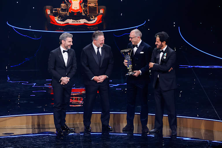 Andrea Stella, Zak Brown, Stefano Domenicali und Mohammed Ben Sulayem