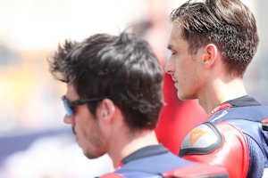 Luca Marini mit Honda-Teamkollege Joan Mir