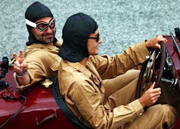 Timo Glock und George Russell im 1924er Targa Florio-Mercedes