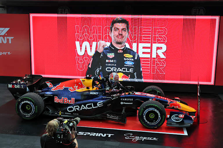 Max Verstappen nach seinem Sprint-Sieg in Singapur