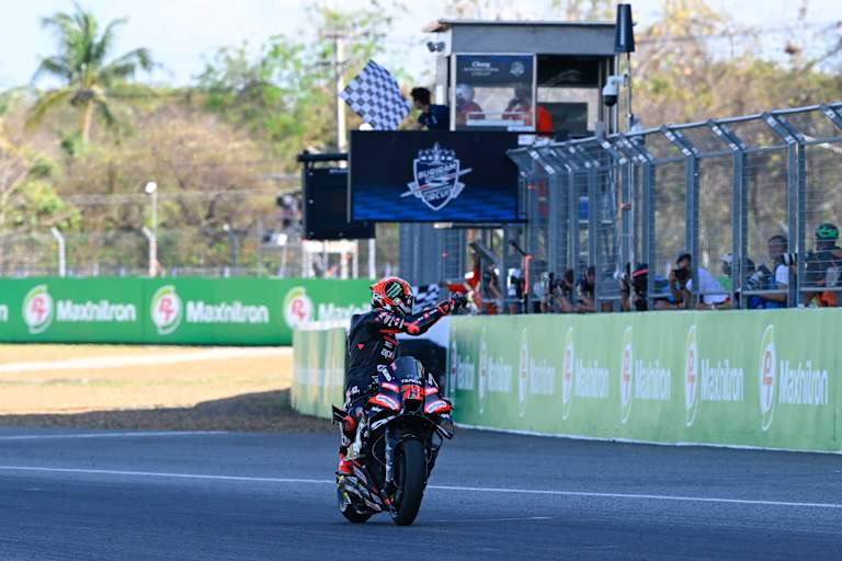 Marco Bezzecchi lag in Buriram weit voraus