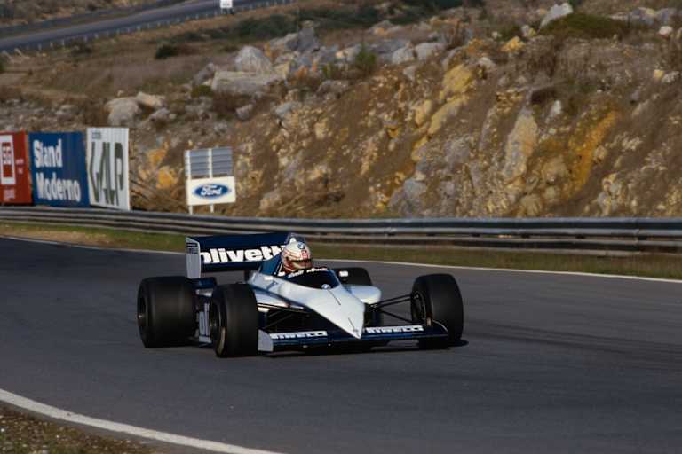 Willy T. Ribbs mit dem F1-Brabham in Estoril 1985