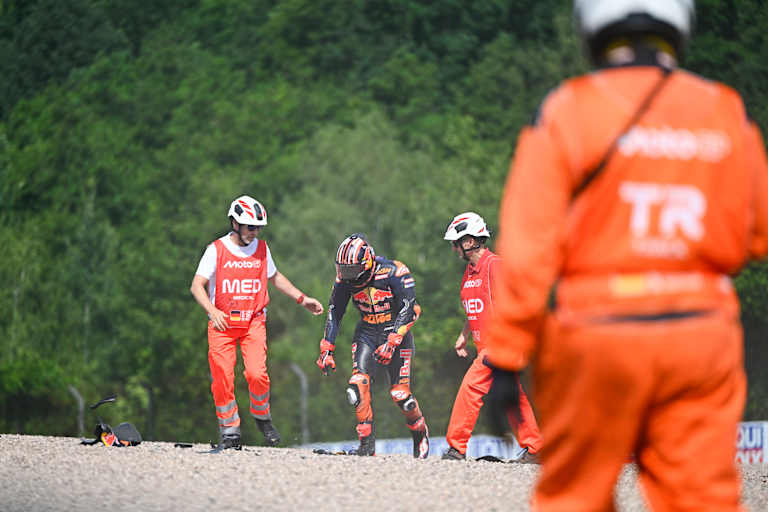 Maverick Vinales flog bei hohem Tempo ab