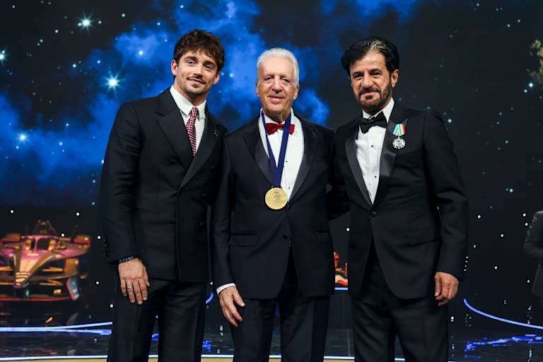 Charles Leclerc, Piero Ferrari und Mohammed Ben Sulayem