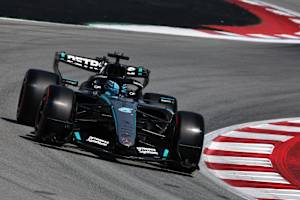 George Russell nimmt den GP in Barcelona von der Pole-Position in Angriff