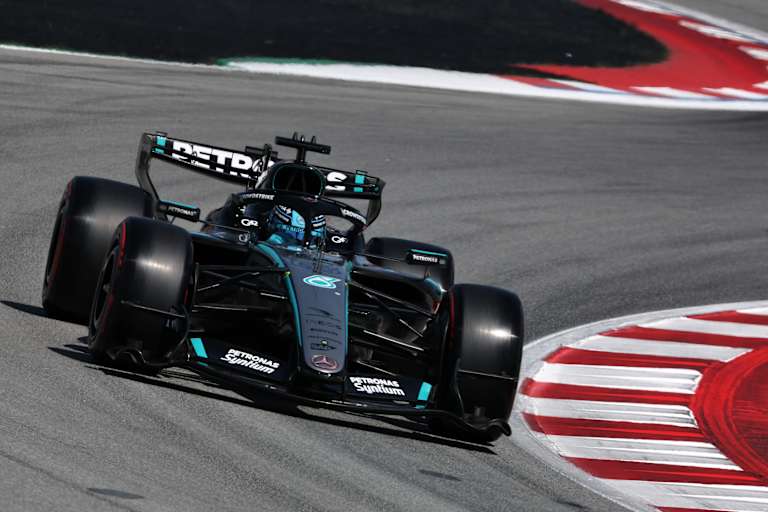 George Russell nimmt den GP in Barcelona von der Pole-Position in Angriff