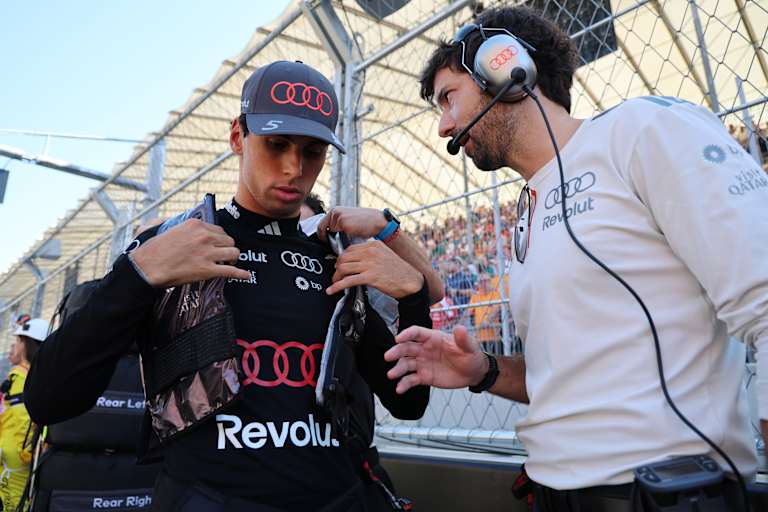 Noch wach: Gabriel Bortoleto in Madrid vor dem Spanien-GP