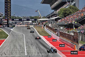 George Russell in Spanien